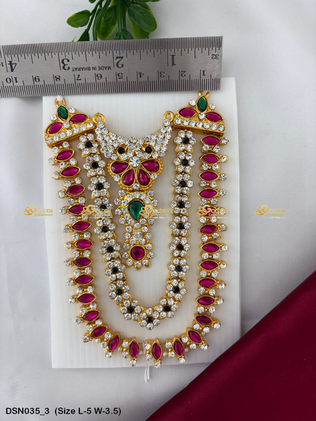 Divine Jewellery For Deity Goldencollections Size: 5 X 3.5, Color: Multi, Style: Chest Image 3