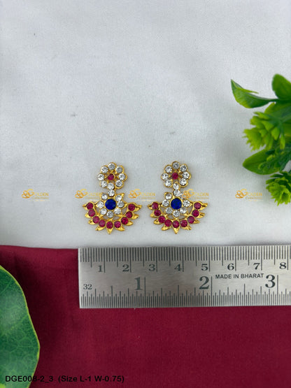 elegant ammavaru earrings karna pathakam goldencollections Size: 1 x 0.75, Color: White, Style: Karna Pathakam Image 3