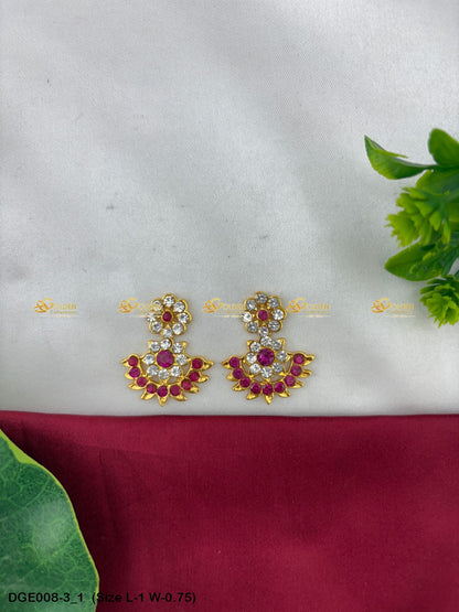 elegant ammavaru earrings karna pathakam goldencollections Size: 1 x 0.75, Color: Multi Blue, Style: Karna Pathakam Image 1