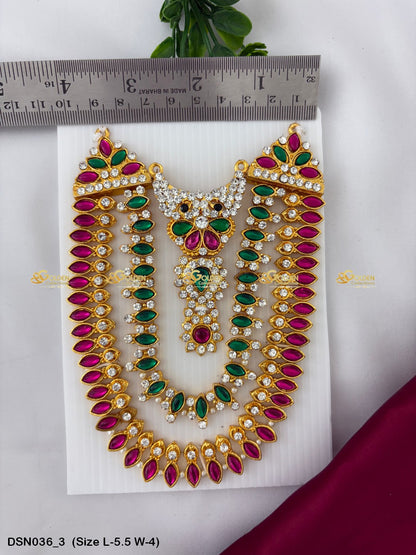 Elegant Jewellery For Goddess Goldencollections Size: 5.5 X 4, Color: Multi, Style: Chest Image 3