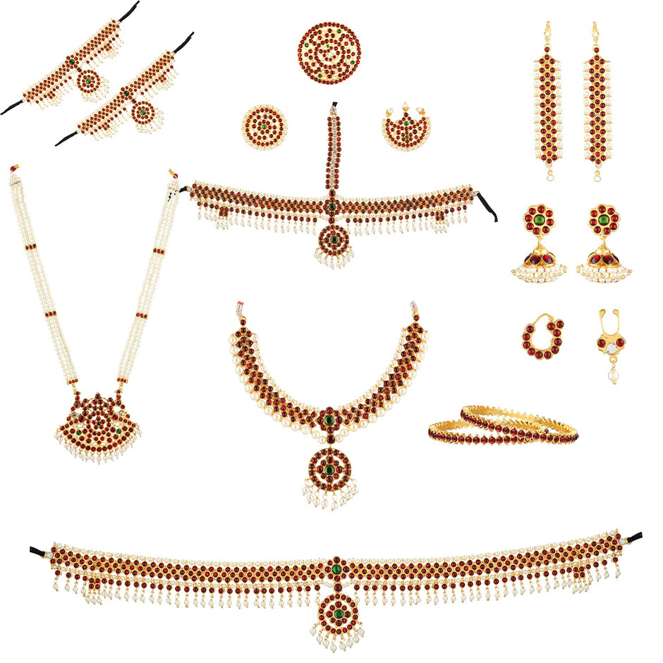 Buy Bharatanatyam Jewellery Dance Set | Goldencollections – Golden ...