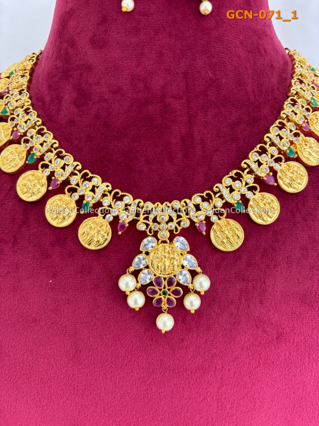 Gale Ka Set : Necklace Set South Indian Golden Collections 2