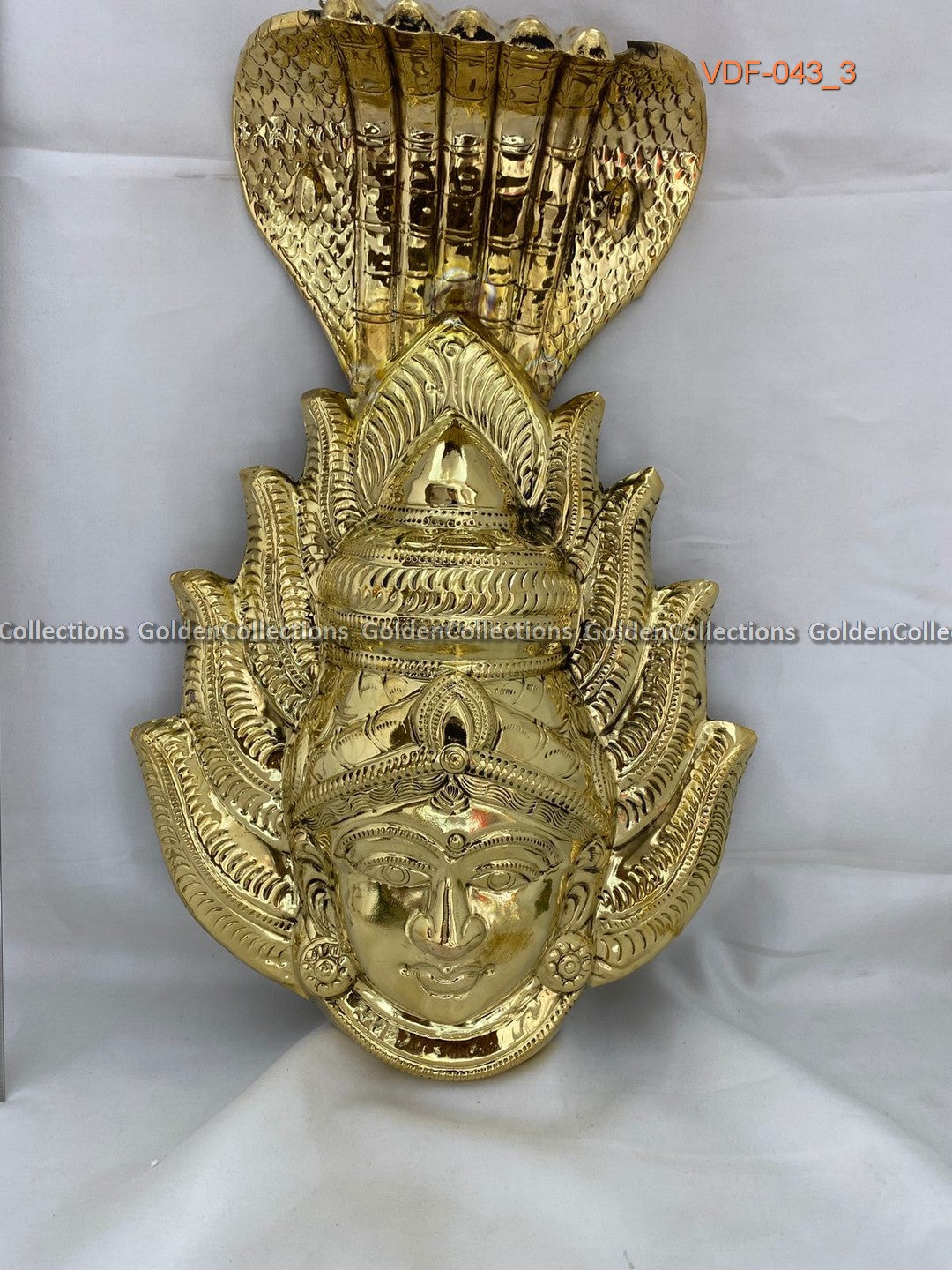 Goddess Brass Face with Snake Crown Varalakshmi Alankaram VDF-043 3