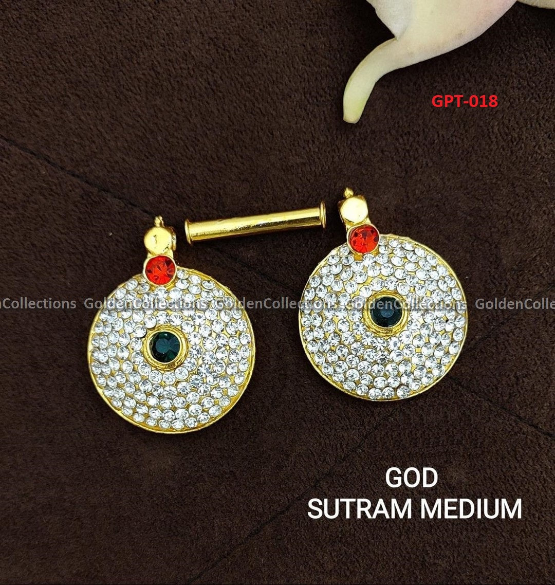 Goddess lakshmi Pustal with White Stones GoldenCollections