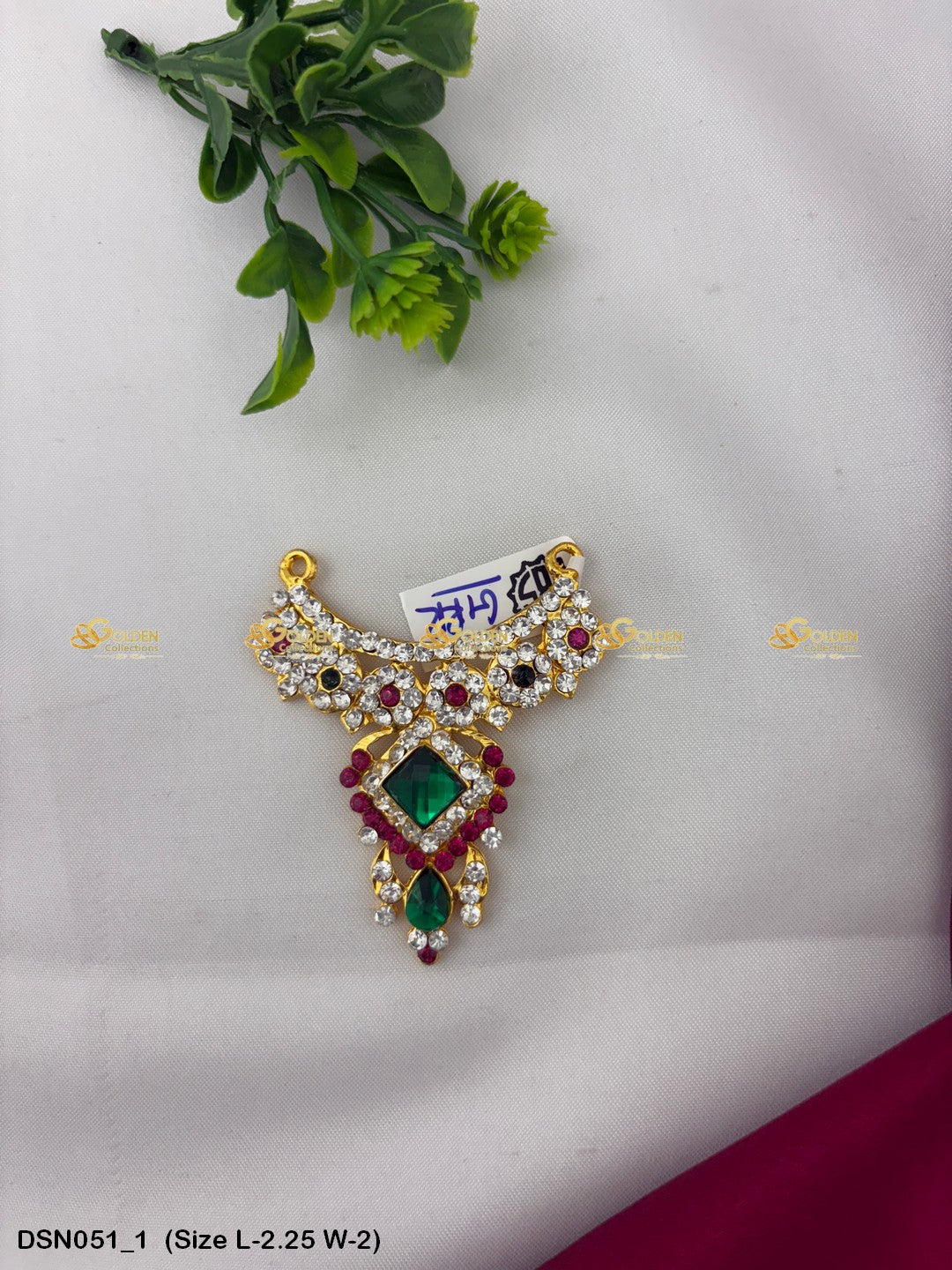 Goddess Lakshmi Temple Necklace Goldencollections Size: 2.25 X 2, Color: Multi, Style: 1 Step Image 1