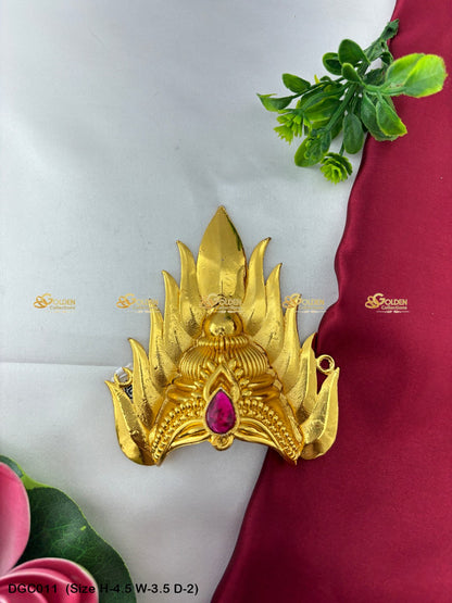 Gold Plated Deity Crown Mukuts - GoldenCollections DGC-011