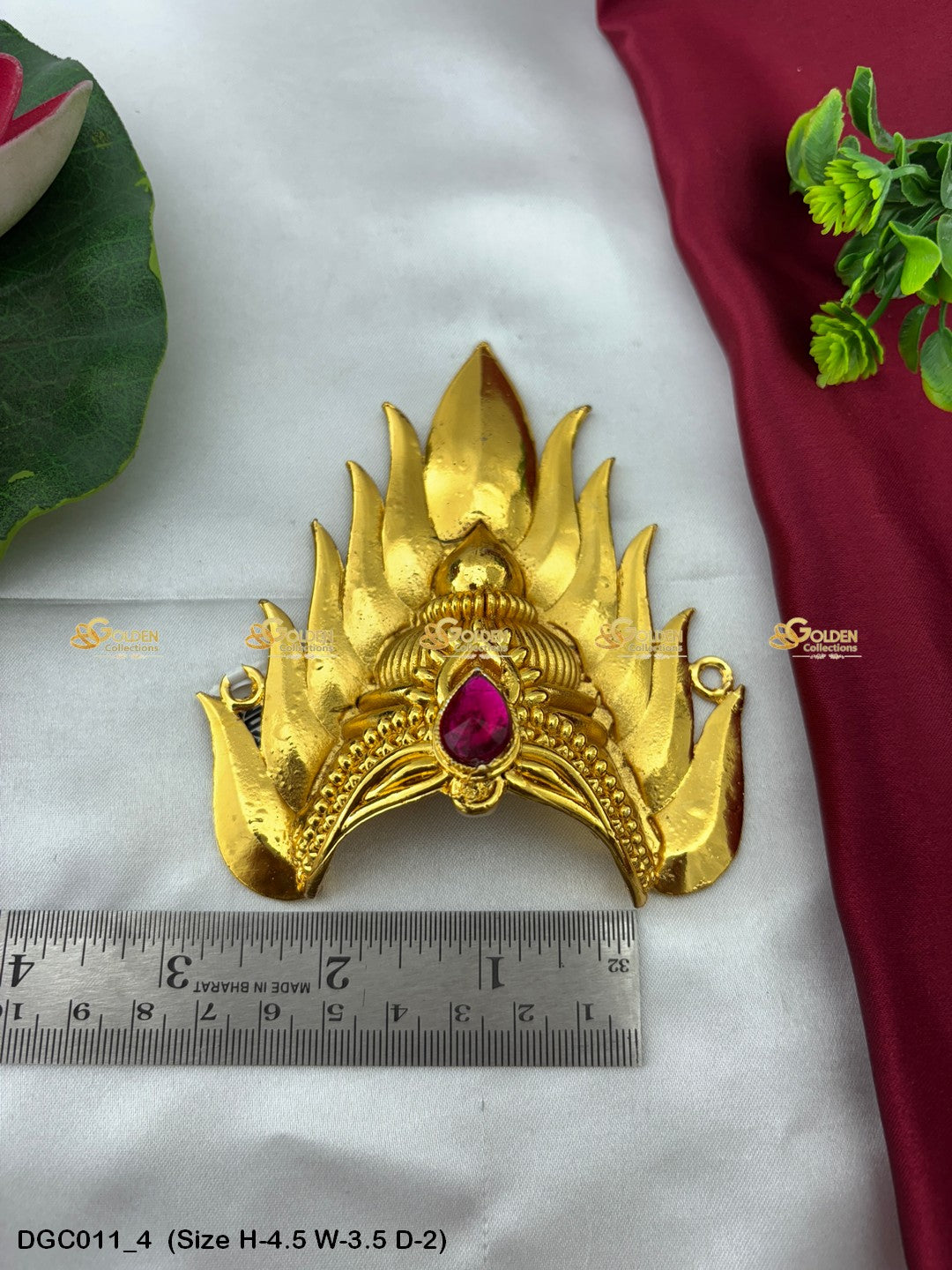 Gold Plated Deity Crown Mukuts - GoldenCollections DGC-011