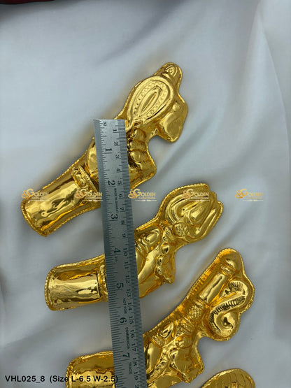 gold plated deity hands set hands with accessories for alankaram Size: 6.5 x 2.5, Color: Gold, Style: Hands Legs Image 8