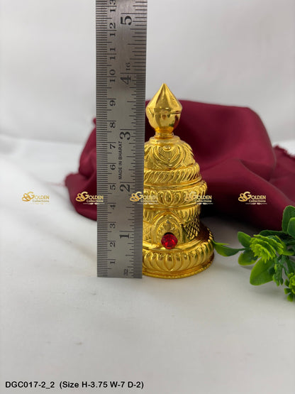 Gold Plated Full Crown For Hindu God Goddess Goldencollections Size: 3.75 X 7 X 2, Color: Gold, Style: Round Image 2