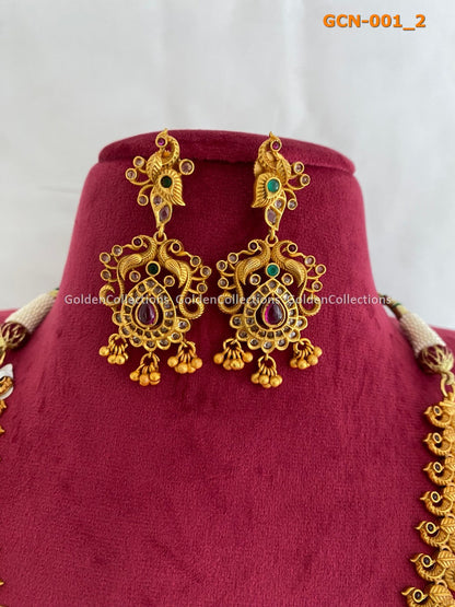 Gold Plated Necklace Design : 1 Gram Gold Jewellery Cost GCN-001 3