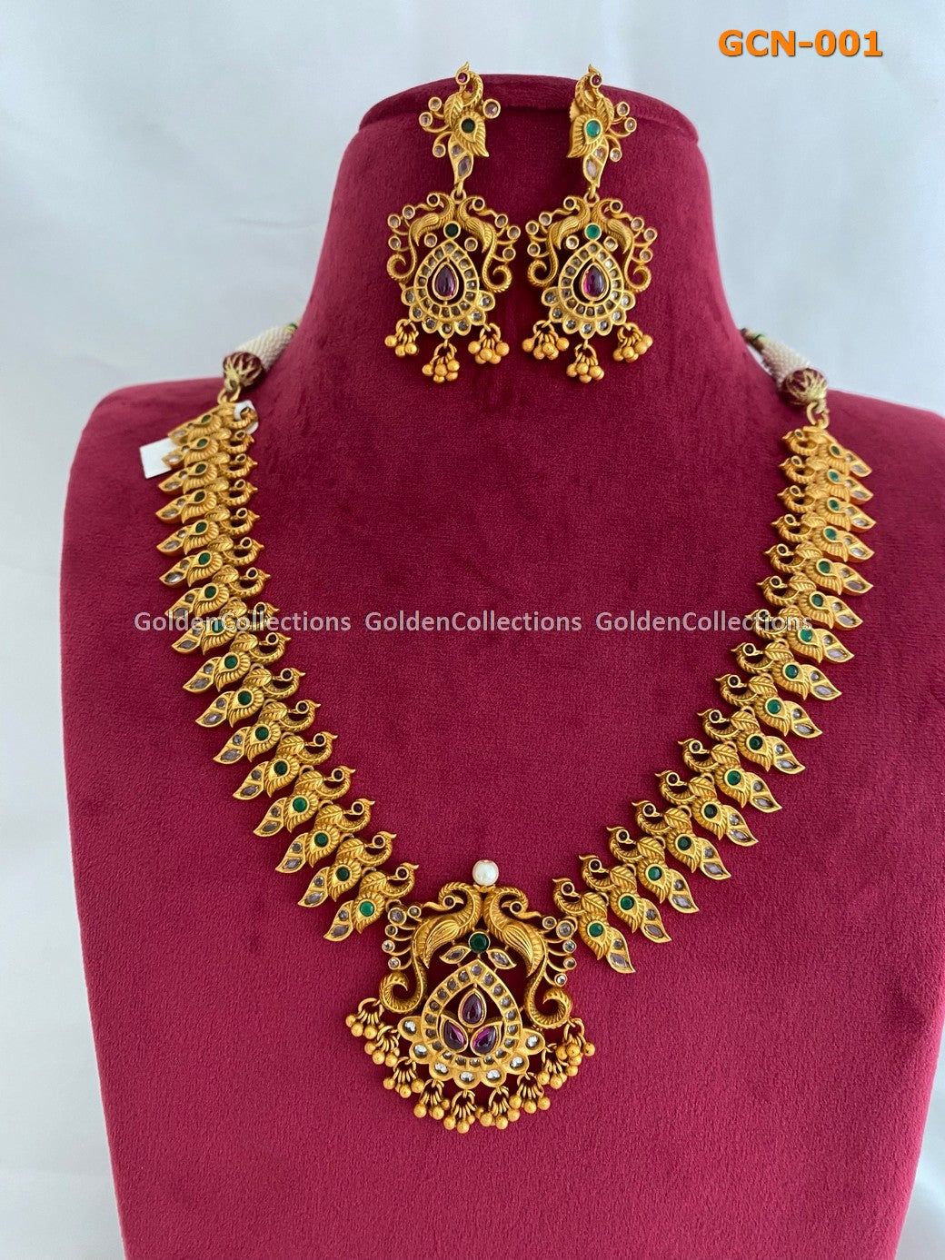 Gold Plated Necklace Design : 1 Gram Gold Jewellery Cost GCN-001