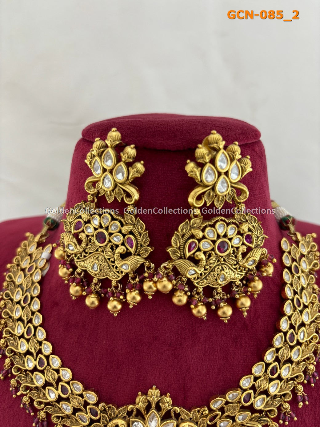 Gold Plated Plated Necklace Big Costume Necklaces GCN 085 Golden Collections