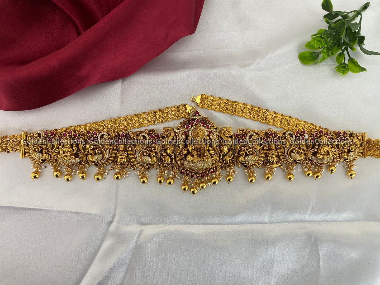 Gorgeous 925 Silver Nakshi Temple Waist Belt Vaddanam featuring traditional temple designs, perfect for cultural bridal wear and festive occasions.