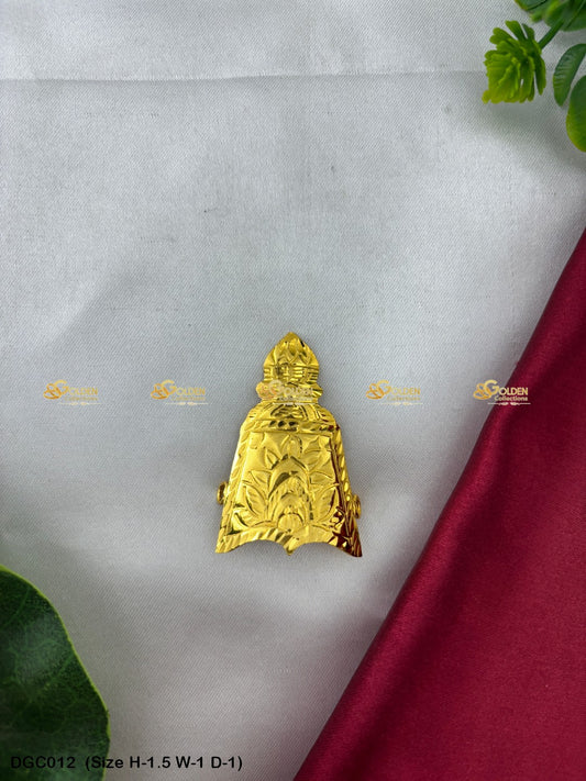 Indian Traditional God Goddess Crown Kireedam Goldencollections Size: 1.5 X 1 X 1, Color: Gold, Style: Half Round Image 1