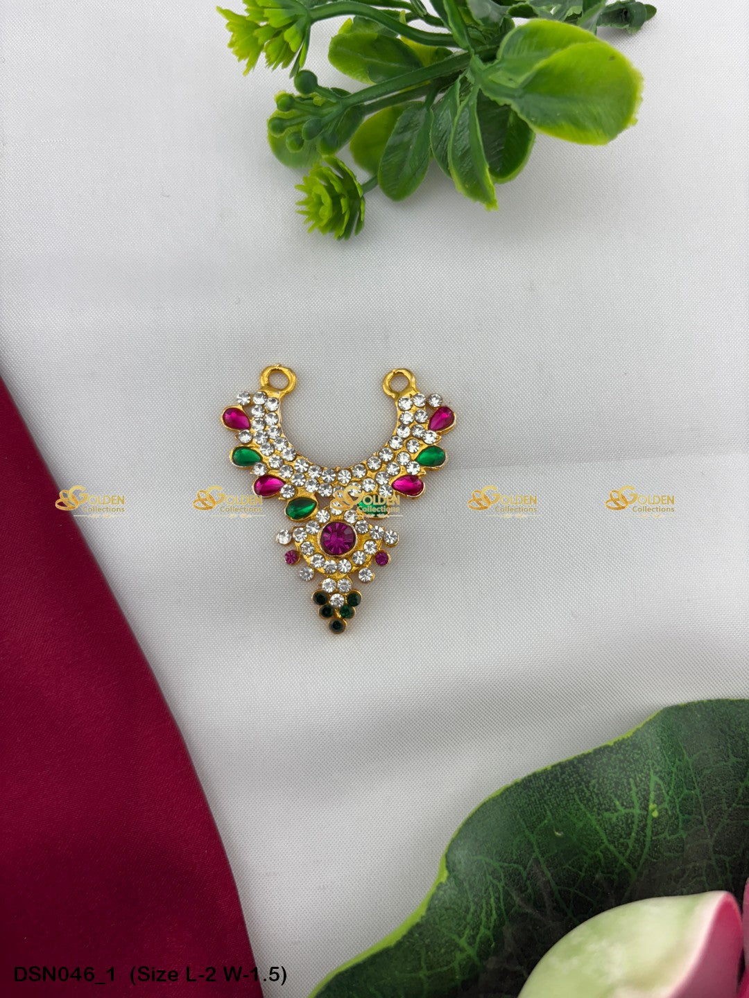 Jewelry For Varalakshmi Goldencollections Size: 2 X 1.5, Color: Multi, Style: 1 Step Image 1