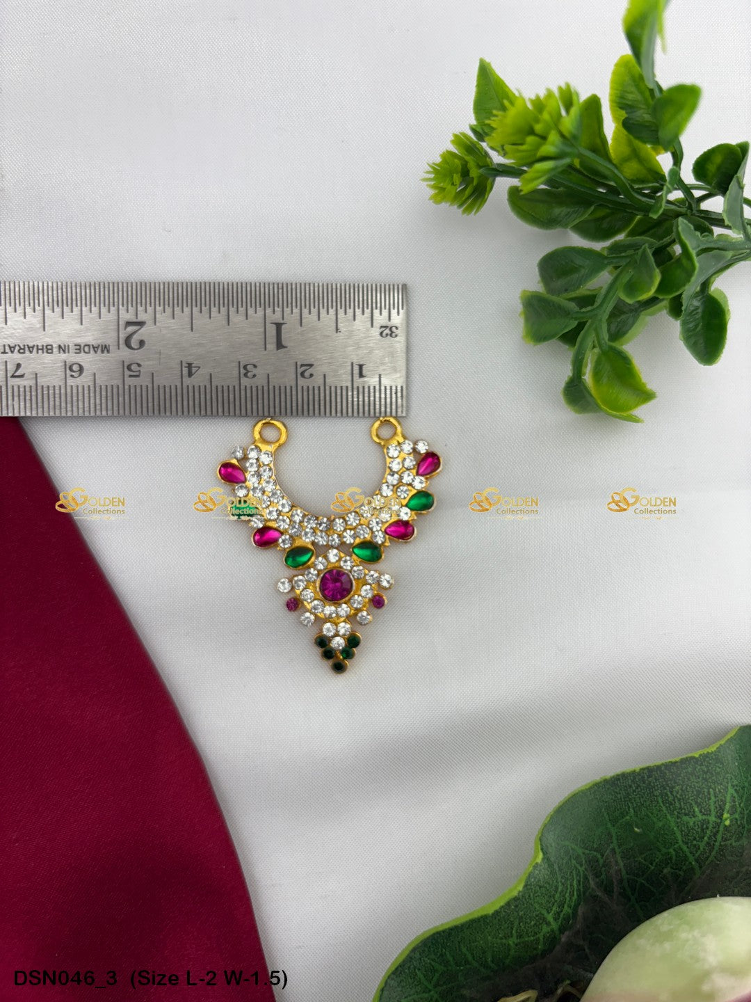 Jewelry For Varalakshmi Goldencollections Size: 2 X 1.5, Color: Multi, Style: 1 Step Image 3