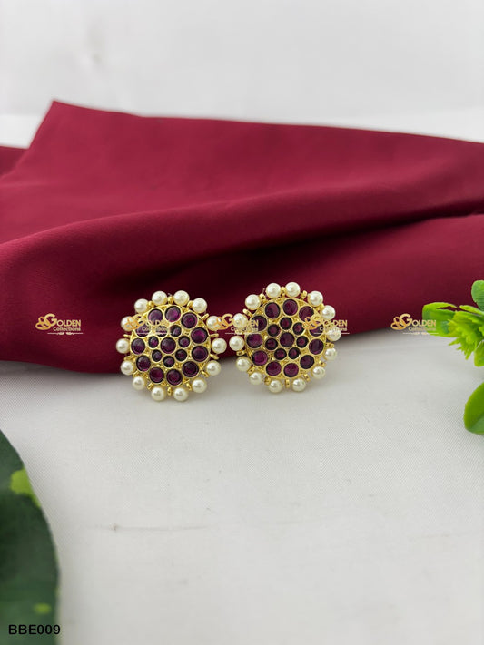 Kemp Earrings Temple Jewelry Bharatanatyam Dance Accessory Size: NA x NA, Color: Kemp, Style: Kemp Earrings Image 1