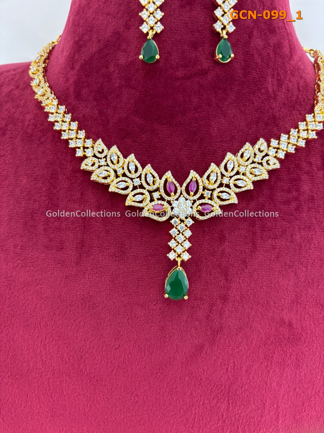 Latest Gold Plated Necklace Set : Fashion Necklaces Near Me GoldenCollections 2