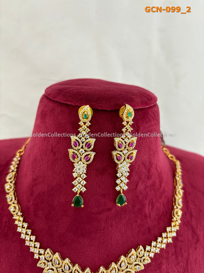 Latest Gold Plated Necklace Set : Fashion Necklaces Near Me GoldenCollections 3