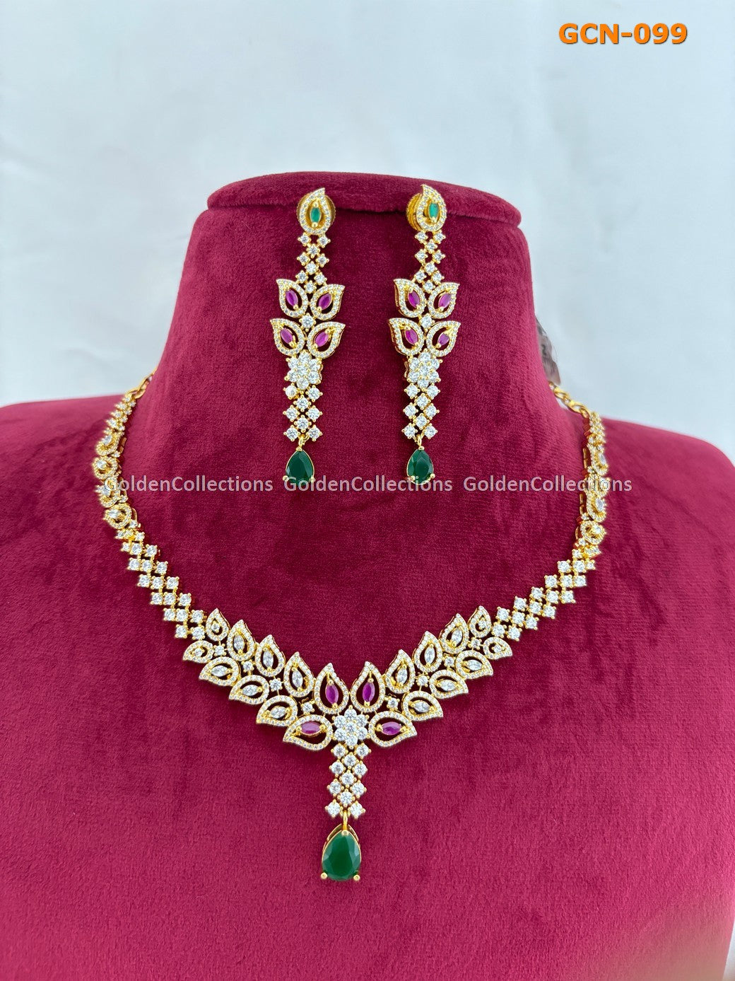 Latest Gold Plated Necklace Set : Fashion Necklaces Near Me GoldenCollections 