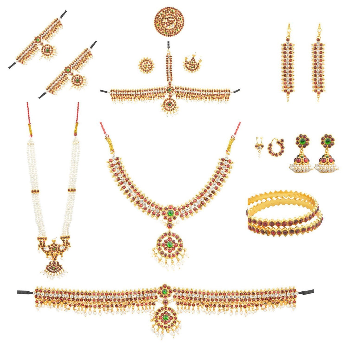Bharatanatyam Jewellery Set for Kids - Little Radha Krishna