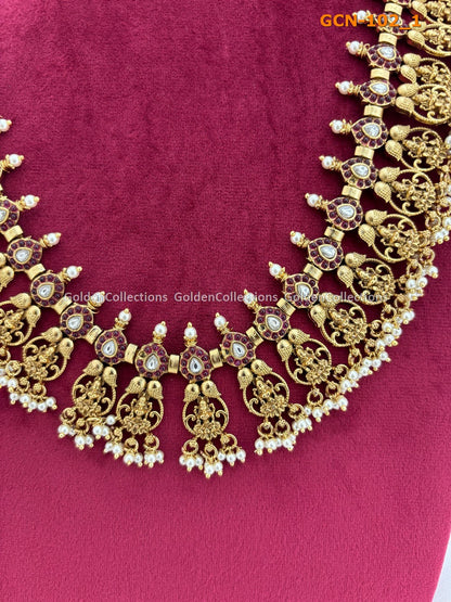 Long Necklace Design South Indian : Jewellery Design Set GoldenCollections 2