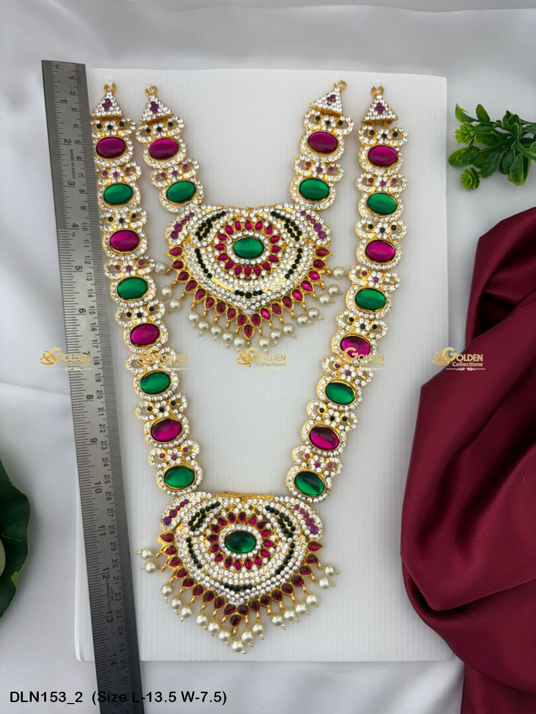 Long Necklace Set Collections Complete Your Look Today Size: 13.5 X 7.5, Color: Multi, Style: 2 Step Image 2