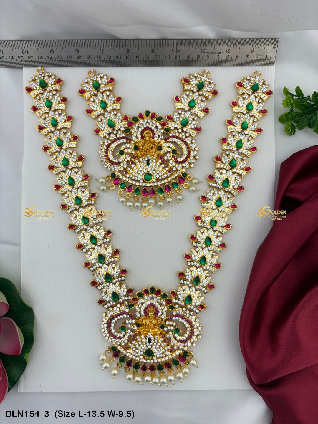 Long Necklace With Deity Pendant Graceful Adornments Size: 13.5 X 9.5, Color: Multi, Style: 2 Step Image 3