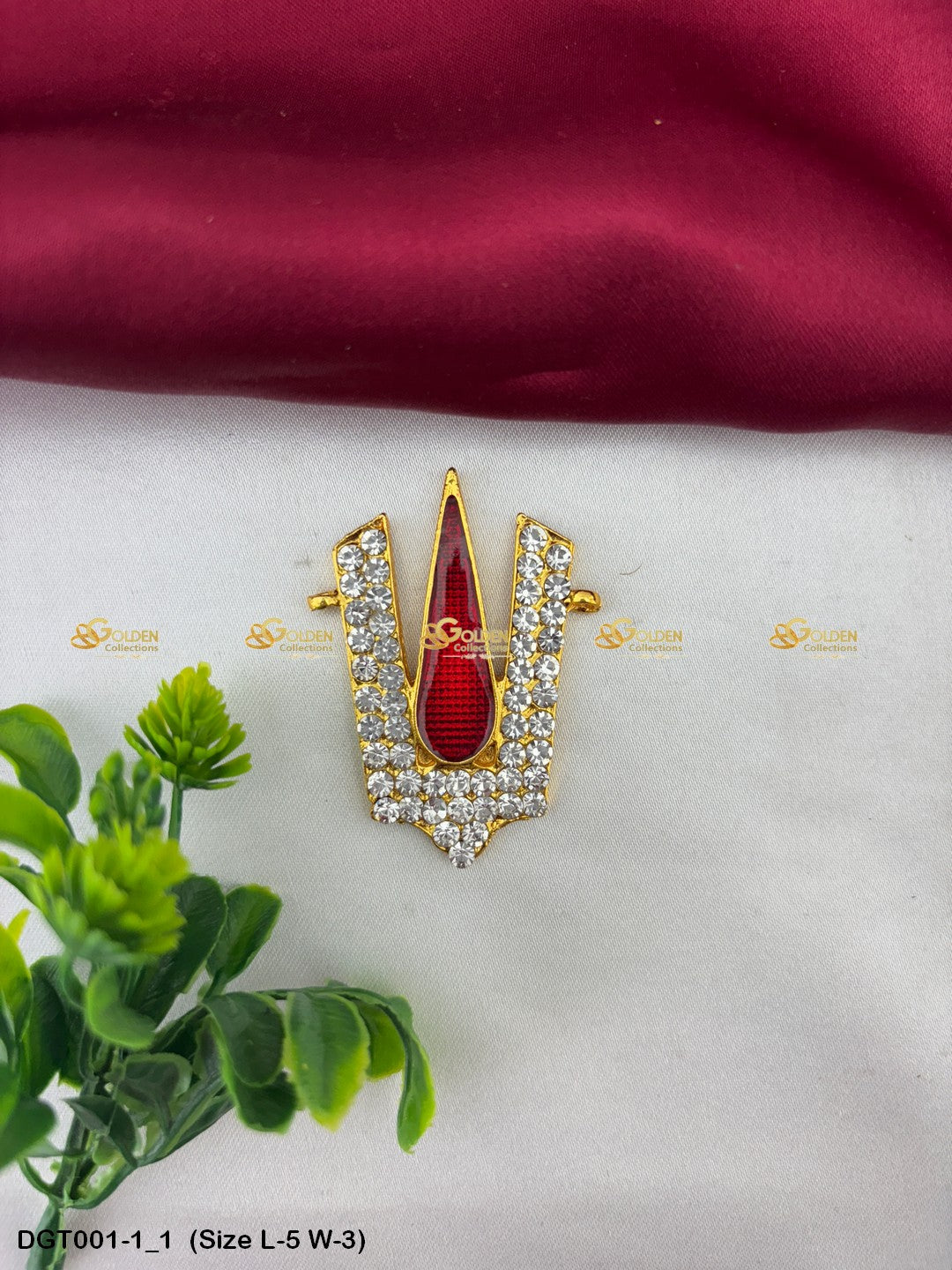 Lord Vishnu Tilak Goldencollections Size: 5 x 3, Color: Multi, Style: Balaji Namam Image 1