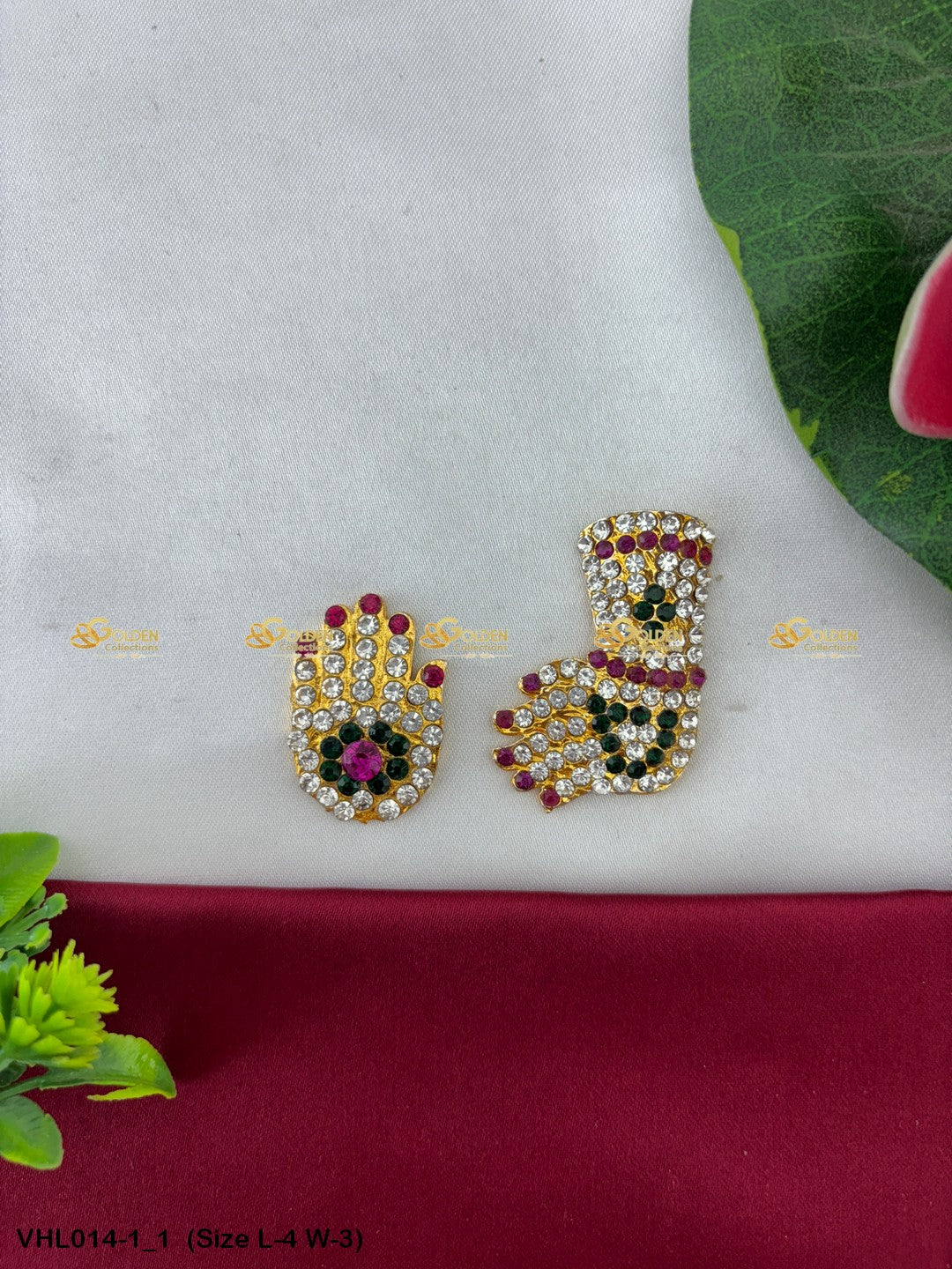 lotus hands of varalakshmi devi idol goldencollections Size: 4 x 3, Color: Multi, Style: Balaji Hastham Image 1