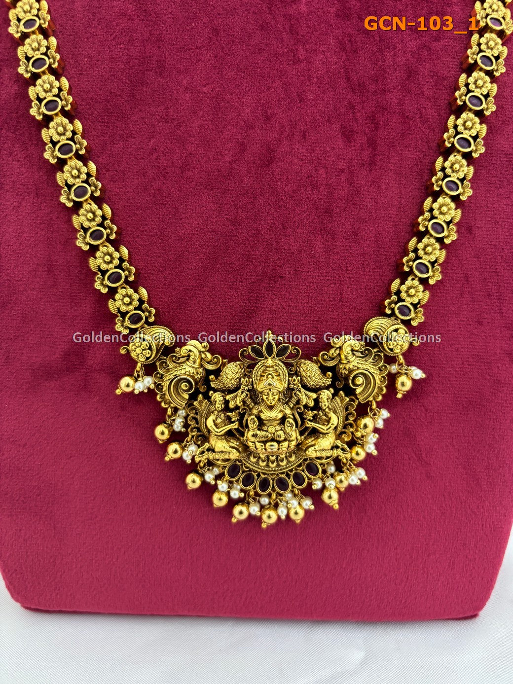 Necklaces In Style 2024 : Latest 1 Gram Gold Jewellery GoldenCollections 2