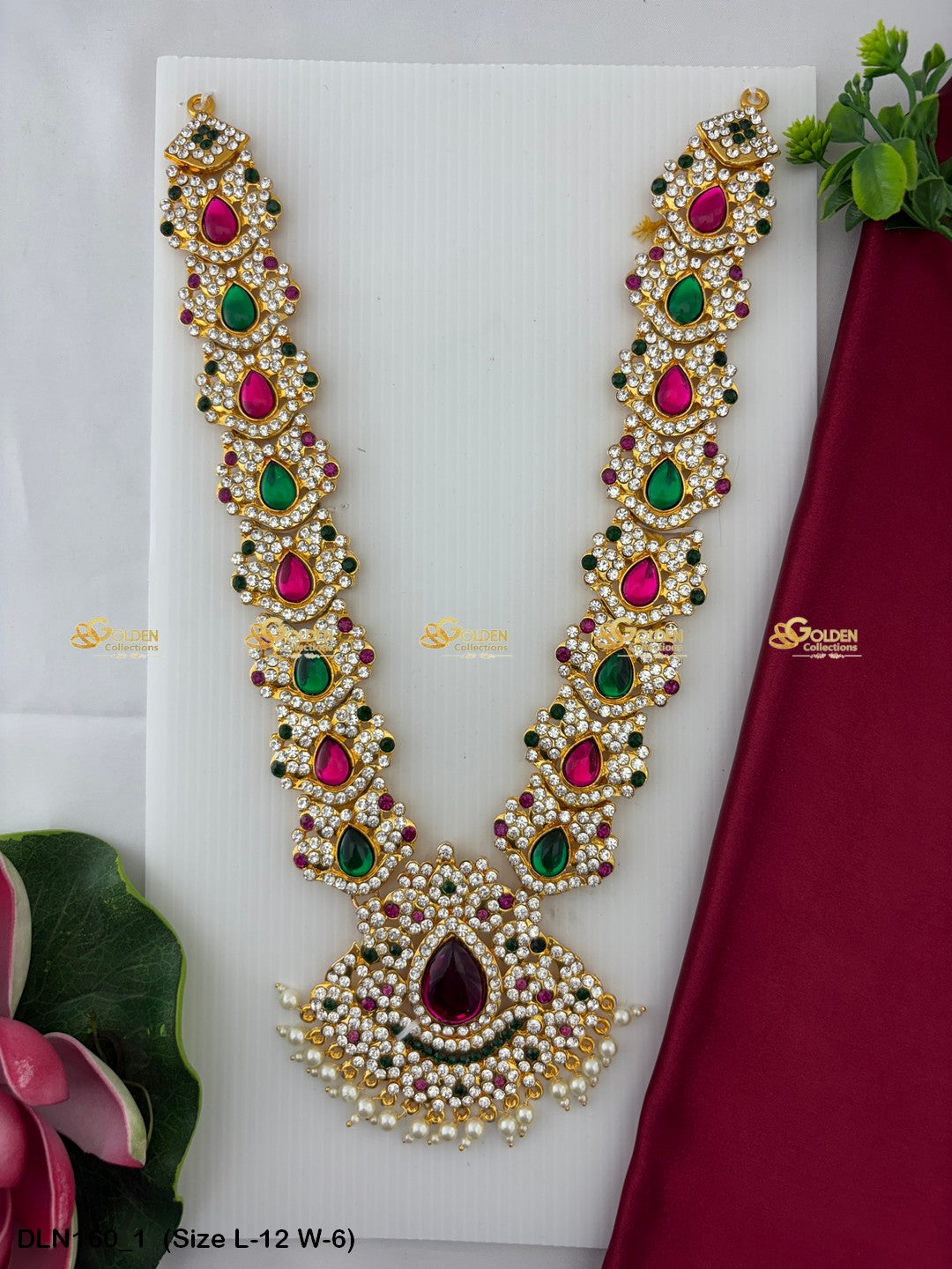 Ornate Temple Deity Long Necklace Timeless Beauty Size: 12 X 6, Color: Multi, Style: 1 Step Image 1