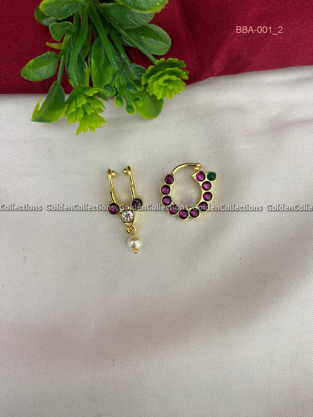 Real Kemp Nath Bulaki(Nose Ring) for Bharatanatyam BBA-001 2