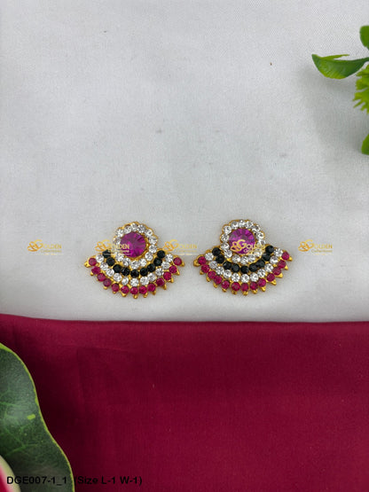 sacred deity earrings karna pathakam goldencollections Size: 1 x 1, Color: Multi, Style: Karna Pathakam Image 1