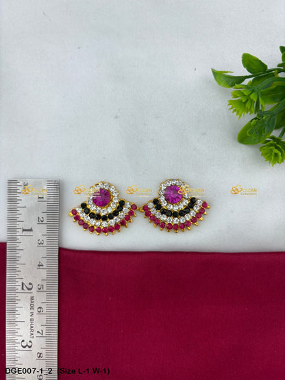 sacred deity earrings karna pathakam goldencollections Size: 1 x 1, Color: Multi, Style: Karna Pathakam Image 2