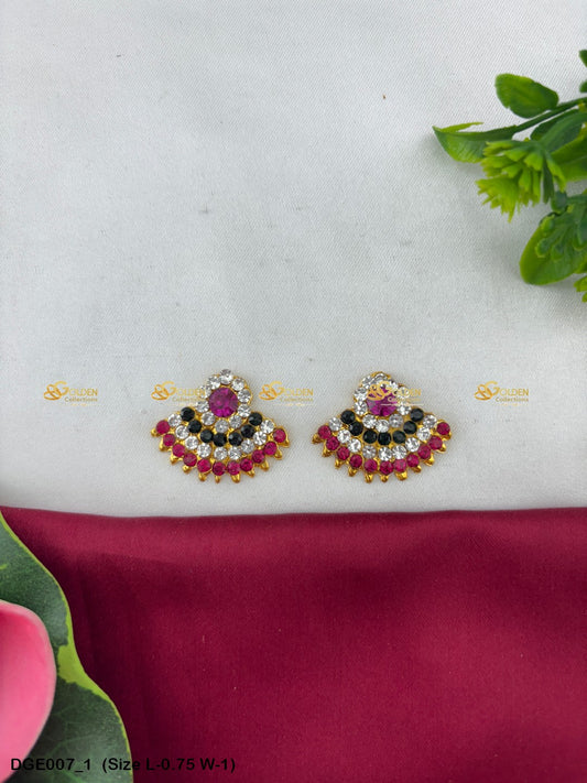 sacred deity earrings karna pathakam goldencollections Size: 0.75 x 1, Color: Multi, Style: Karna Pathakam Image 1