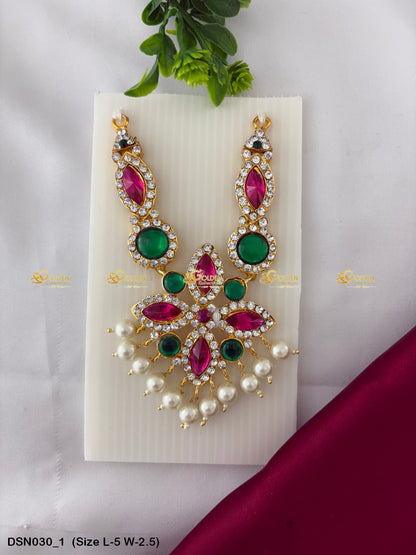 Shop Deity Jewellery Online Goldencollections Size: 5 X 2.5, Color: Multi, Style: Chest Image 1