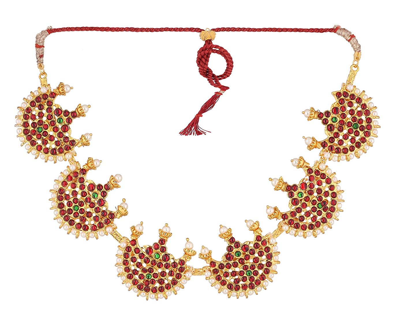 Bharatanatyam Temple Dance Short Necklace - Golden Collections