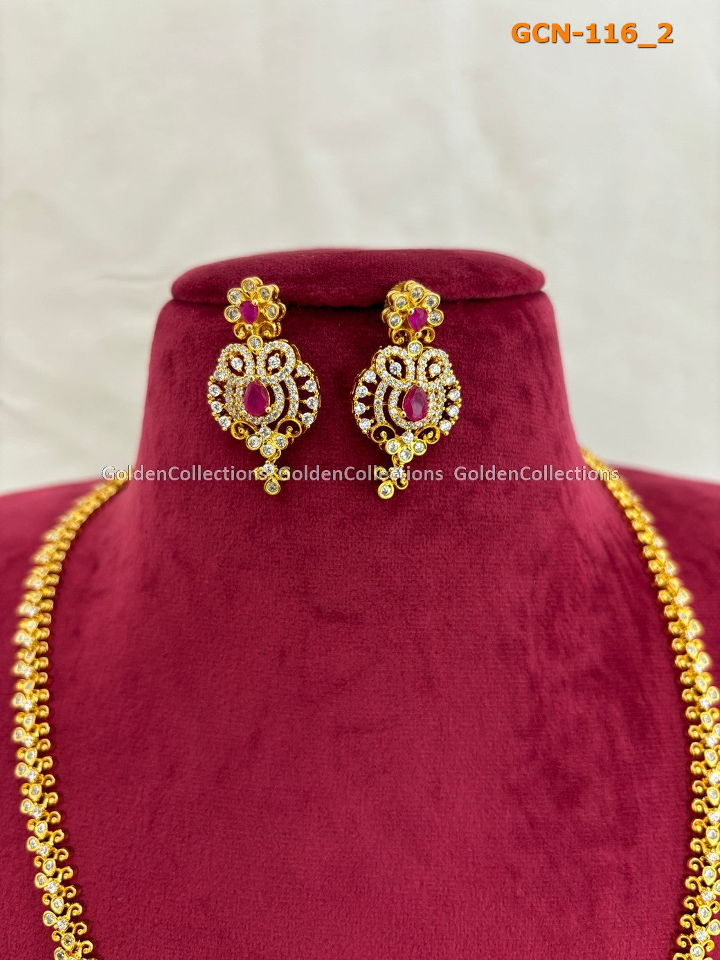Short Necklace One Gram Gold : Short Costume Jewellery GoldenCollections 3