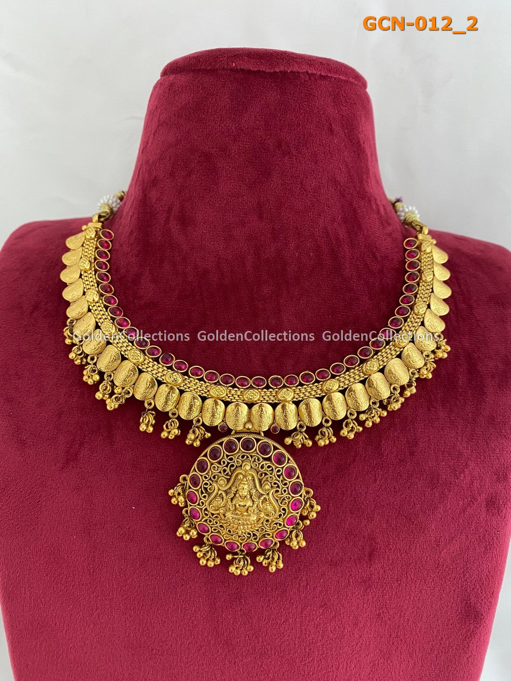 South Indian Necklace : One Gram Temple Jewellery Online GoldenCollections 3