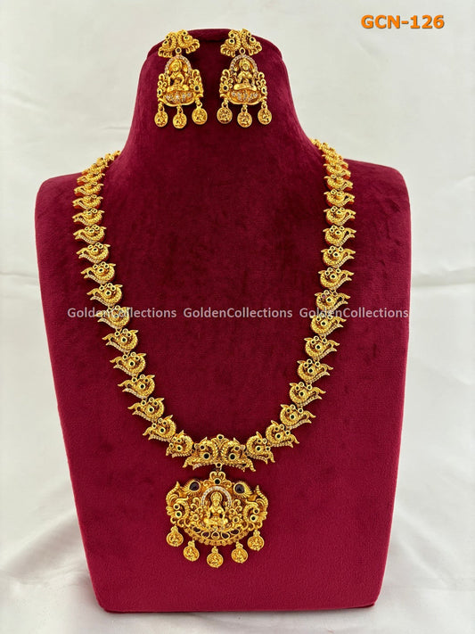 South Indian Style Short Necklace : Necklaces In Style Now GoldenCollections 