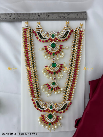 Temple Deity Necklace Shop Deity Jewellery Online Size: 11 X 6, Color: Multi, Style: 2 Step Image 3