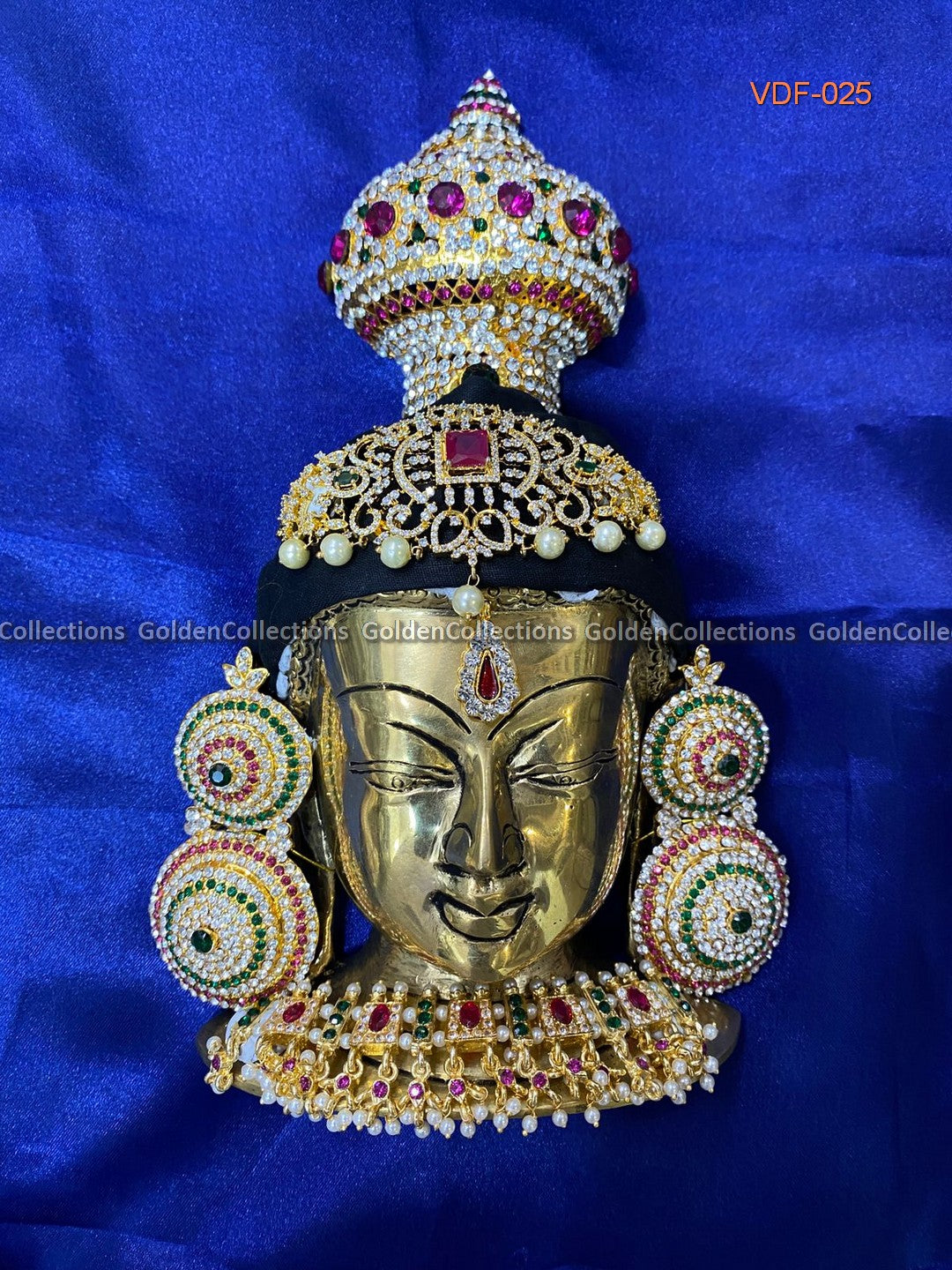 Varalakshmi Ammavari Brass Face - Stone Decorative For Pooja  6