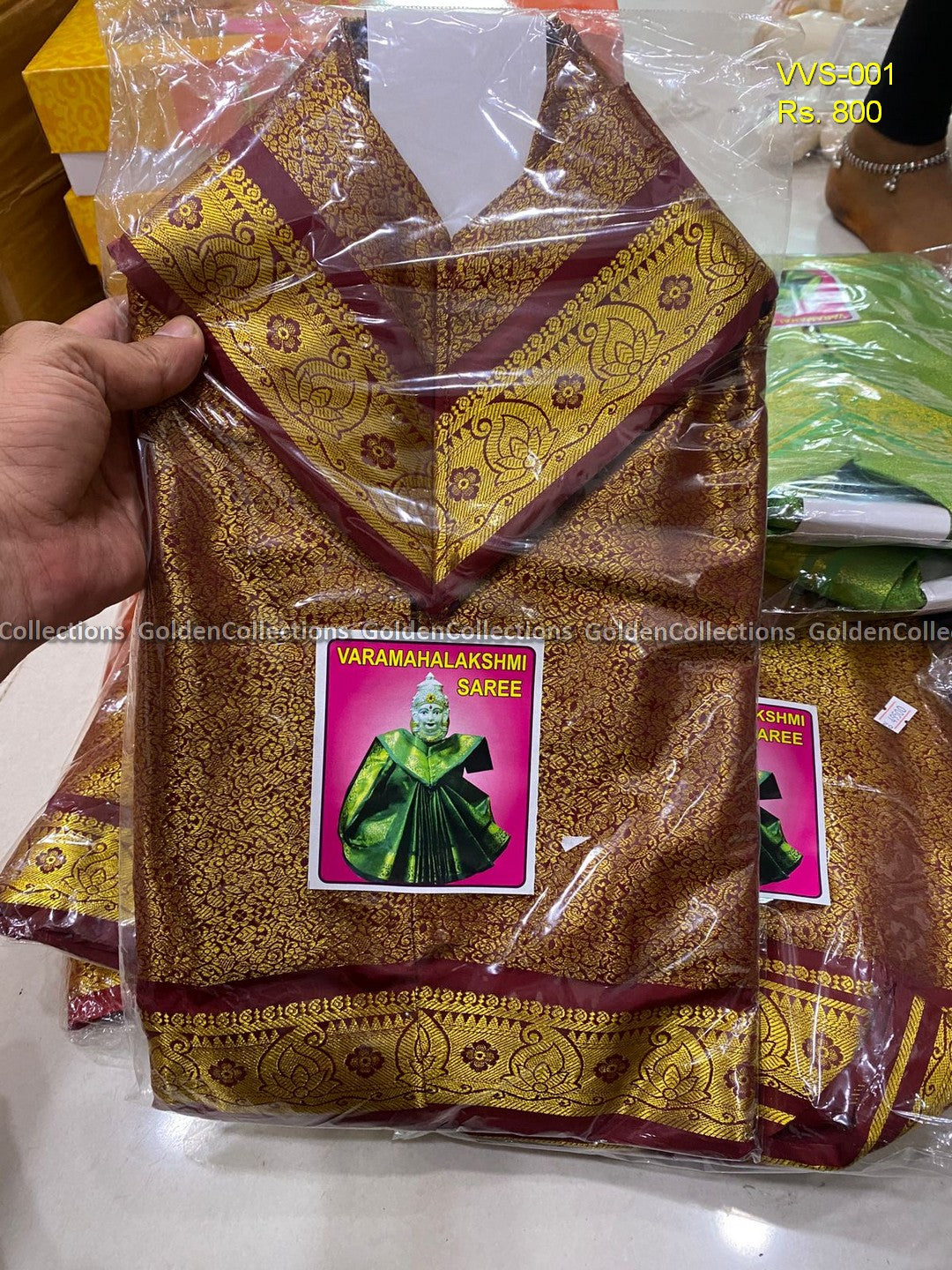 Varalakshmi Sarees for Decorating the Idol of Varalakshmi Vratham VVS-001 2