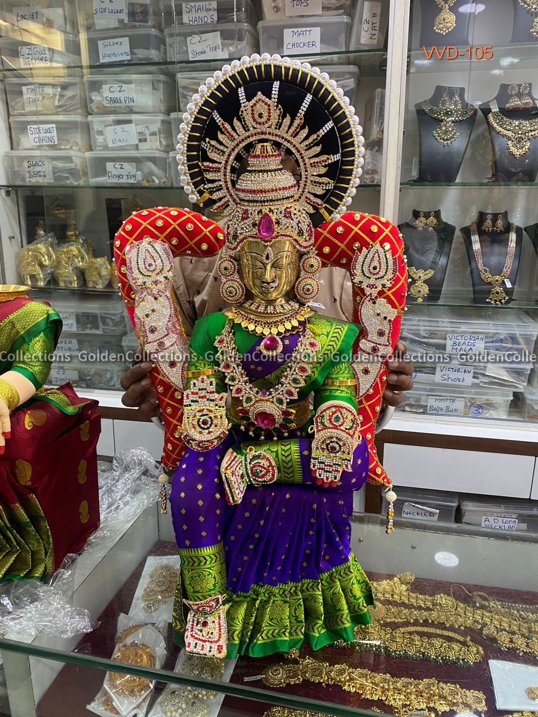 Varamahalakshmi idol Full Set Jewellery Varalakshmi Vratham 