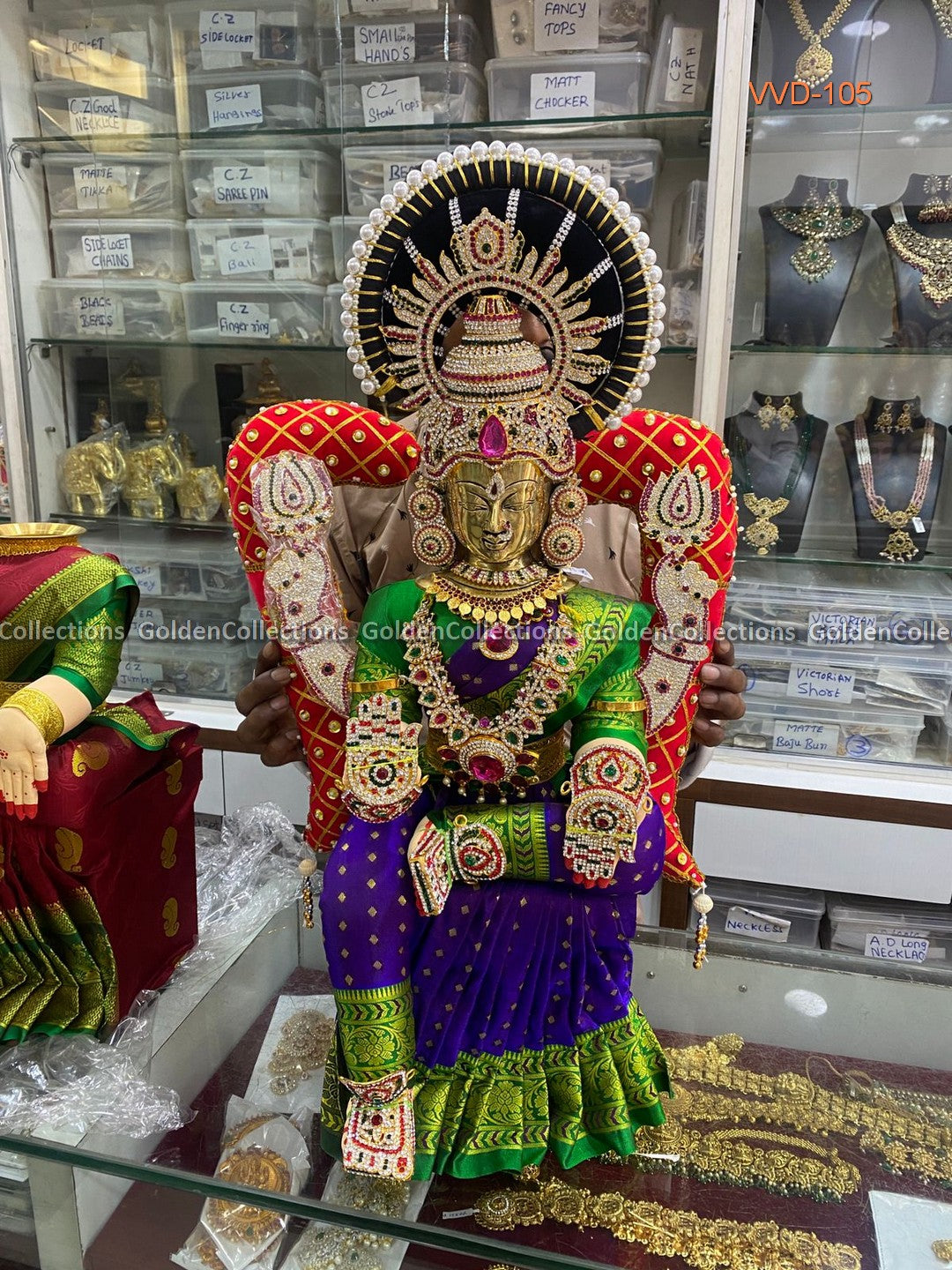 Varamahalakshmi idol Full Set Jewellery Varalakshmi Vratham 4