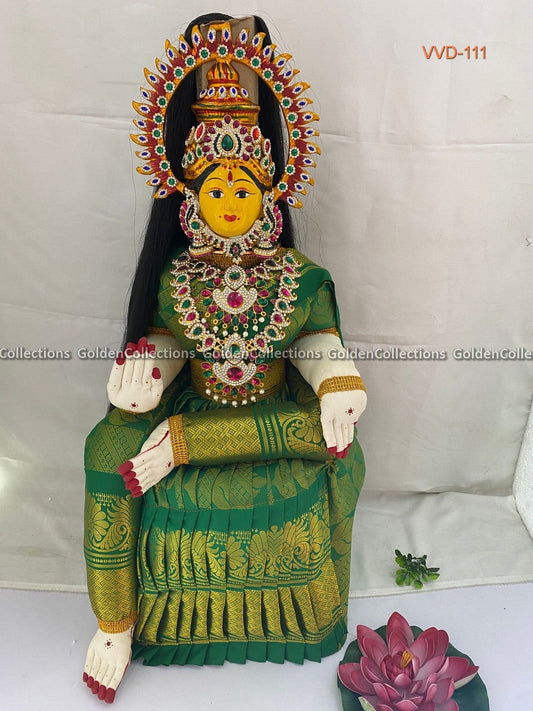 Varamahalakshmi Idol in Green Saree for Varalakshmi Vratham VVD-111 