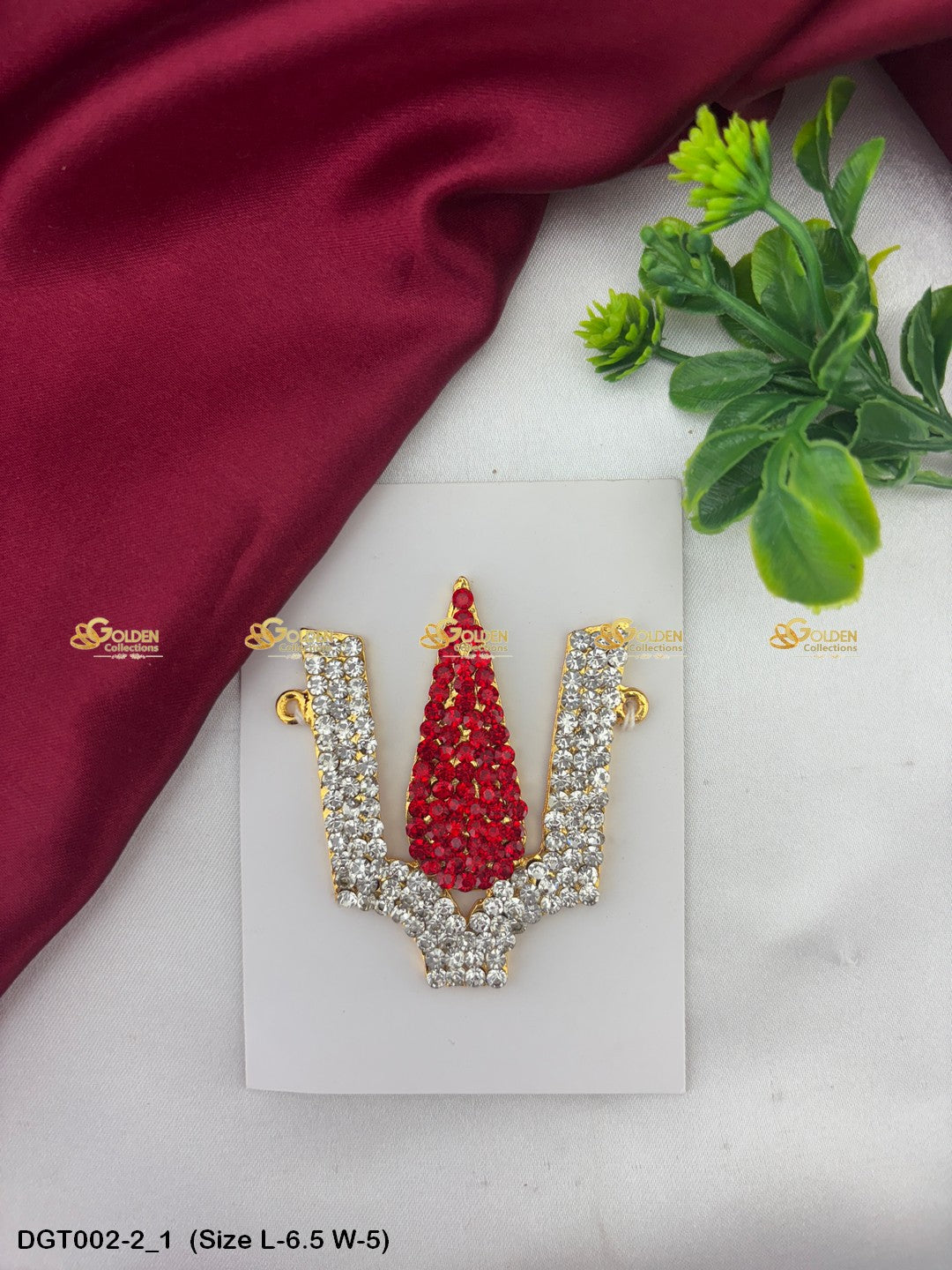 Vishnu Bindi Goldencollections Size: 6.5 x 5, Color: Multi, Style: Balaji Namam Image 1