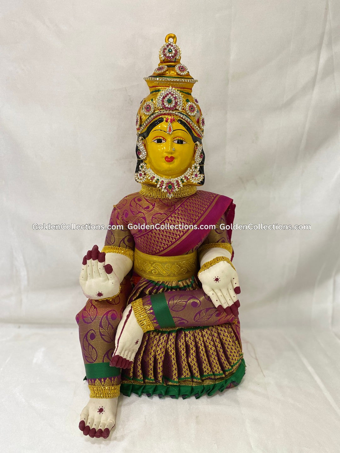Adorned Varalakshmi Idol with Jewels - VVD-055