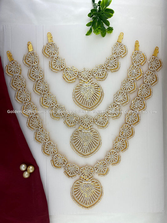 Amman Deity Long Necklace Set - GoldenCollections DLN-011